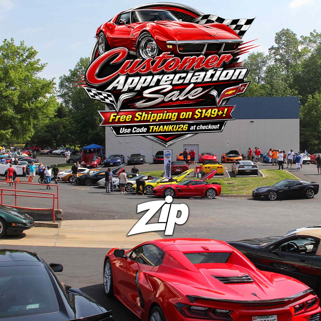 Get Free Standard Shipping at Zip Corvette This Weekend!