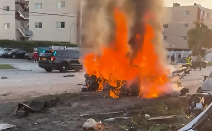 [ACCIDENT] Fiery Crash Takes the Life of a C8 Corvette Driver, Hospitalizes Two Others