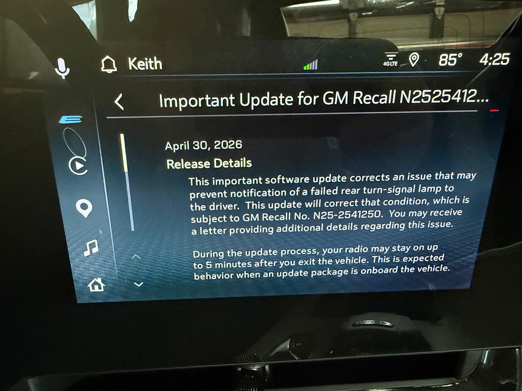 Chevrolet Offers Over-The-Air Update for 2025 Corvettes with Failed Turn Signal Notification Recall