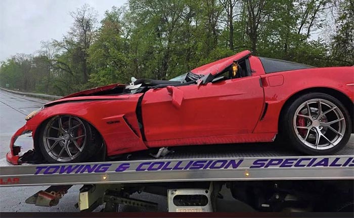 [ACCIDENT] C6 Corvette Driver Extremely Lucky to Walk Away After Car Goes Under a Guardrail