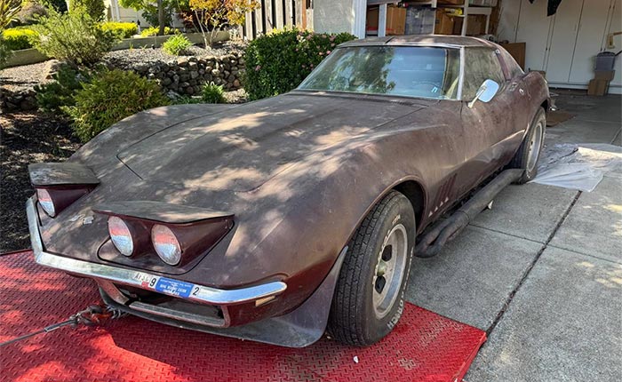 Corvettes for Sale: 1968 Corvette Project Buried for Years in a Garage Now Offered on Craigslist