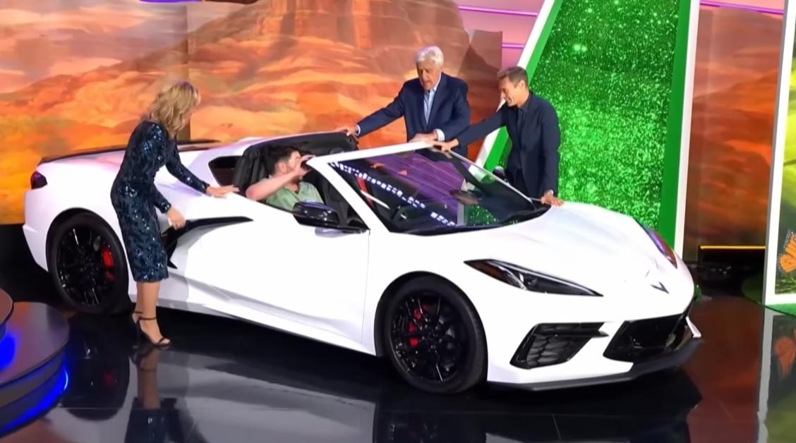 [VIDEO] Bartender Wins a New Corvette Stingray Given Away by Jay Leno on Wheel of Fortune
