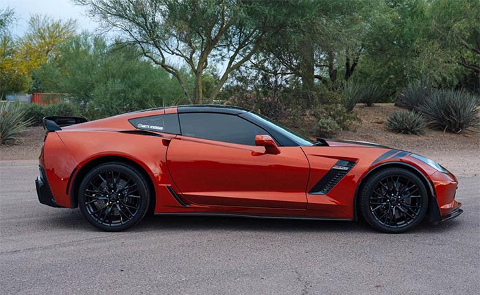 Corvettes à vendre : Corvette Z06 2016 en rare Daytona Sunrise Orange métallisé
