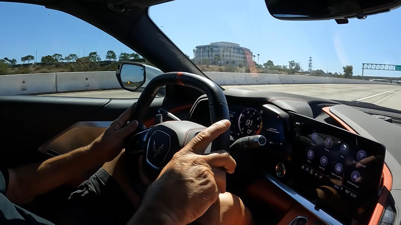 C8 Corvette Stingray with World's First 8.1-Liter Big Block V8 Hits the Freeway