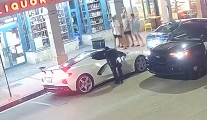 [VIDEO] C8 Corvette Hits a South Beach Police Cruiser While Fleeing Traffic Stop for Loud Music