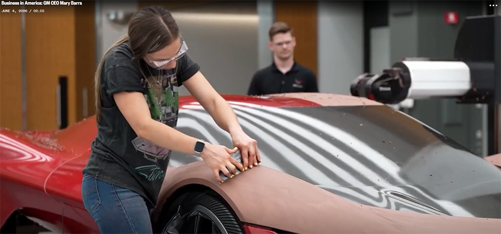 [VIDEO] Futuristic Corvette Concepts Serve as the Backdrop in this NBC News Profile with GM CEO Mary Barra