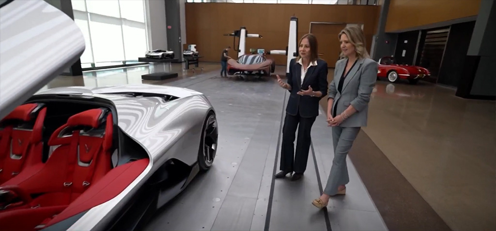[VIDEO] Futuristic Corvette Concepts Serve as the Backdrop in this NBC News Profile with Mary Barra