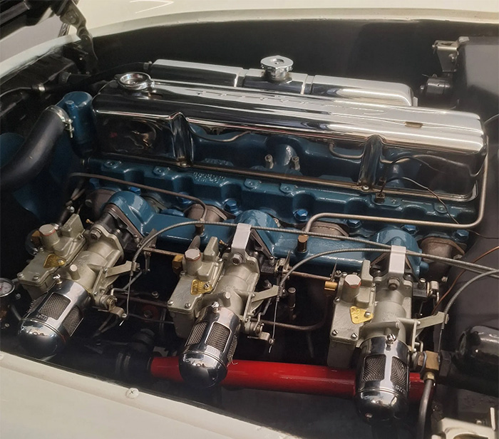 Polo White 1954 Corvette Roadster with Period Correct Blue Flame Engine Offered on Hemmings