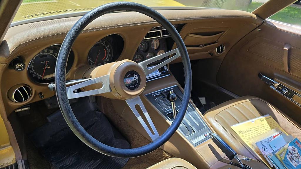 Corvettes for Sale: 33K-Mile 1972 Corvette Stingray in Unmistakable War Bonnet Yellow