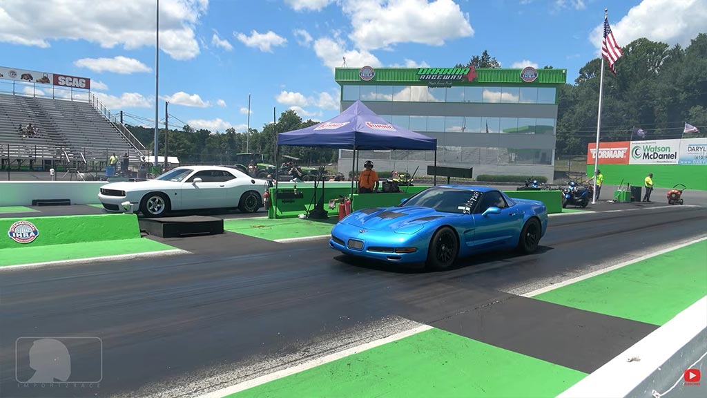 [VIDEO] C5 Corvette Brings the Heat to the Drag Strip with Two 10-Second Runs against this Dodge Challenger