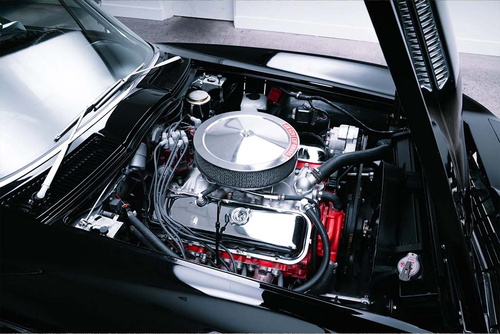 Corvettes for Sale: Triple Black 1966 Corvette Powered by a 454 V8 on Bring a Trailer