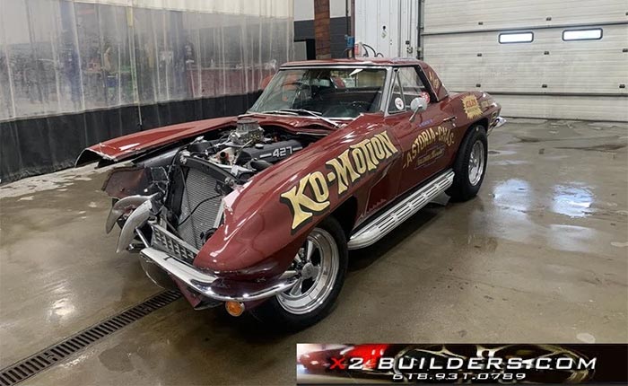 Corvettes for Sale: Crashed Ko-Motion Replica 1967 Corvette Now