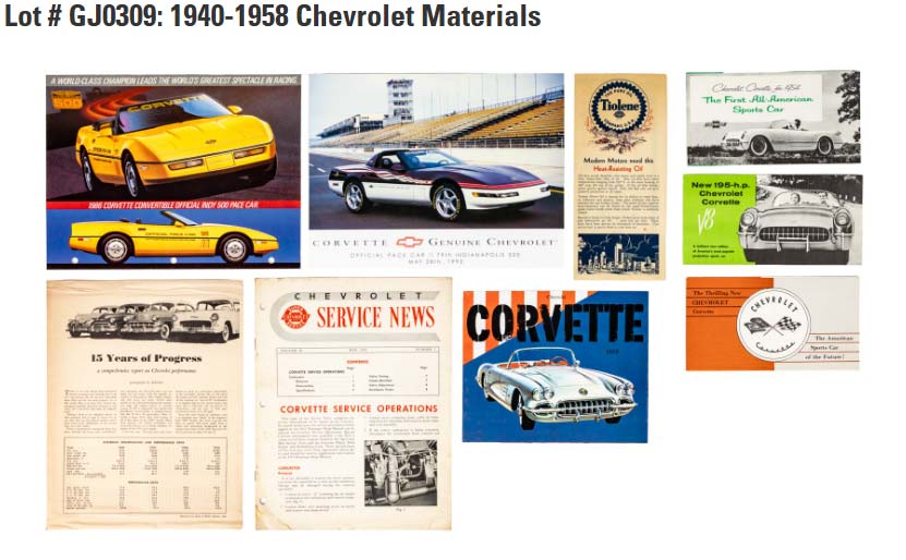 Lot # GJ0309: 1940-1958 Chevrolet Materials