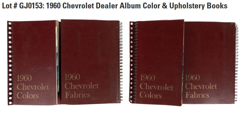 Lot # GJ0153: 1960 Chevrolet Dealer Album Color & Upholstery Books