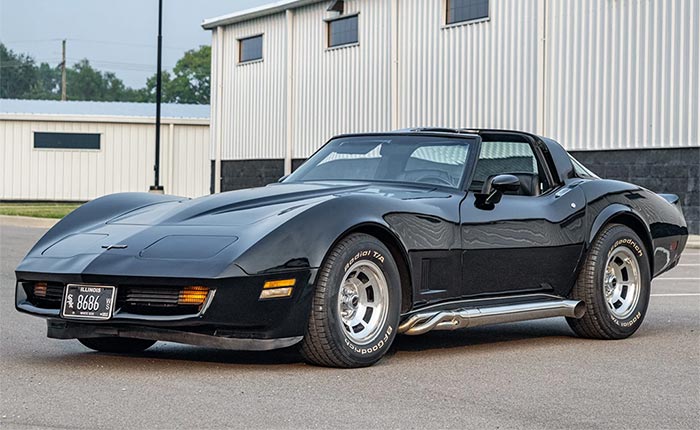 Corvettes for Sale: Black 1980 Corvette with Side Pipes and a 4-Speed Manual on BaT
