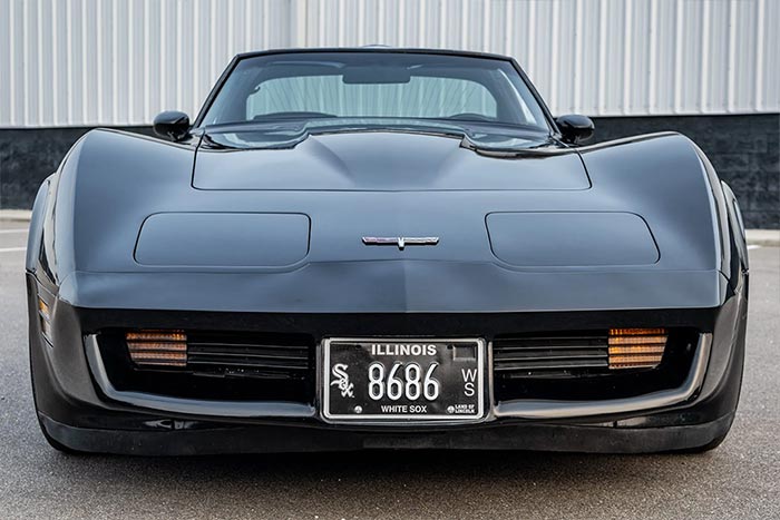 Corvettes for Sale: Black 1980 Corvette with Side Pipes and a 4-Speed Manual on BaT