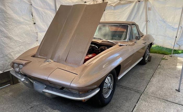 Corvettes for Sale: 1964 Corvette Convertible Parked for Two Decades Now Offered on eBay