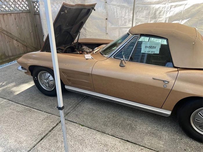 Corvettes for Sale: 1964 Corvette Convertible Parked for Two Decades Now Offered on eBay