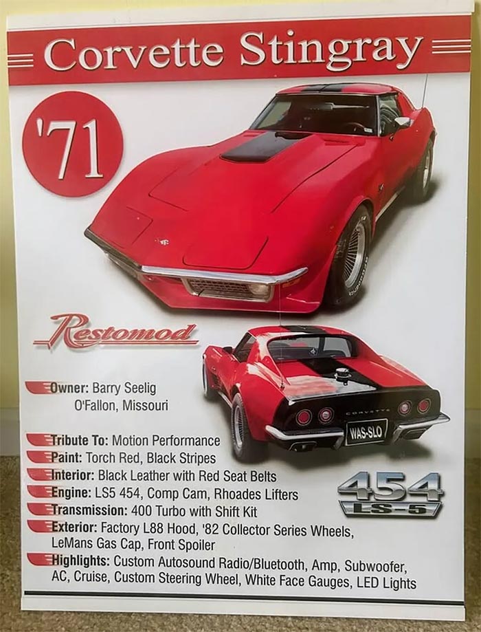 Corvettes for Sale: 1971 Corvette with Upgraded LS5 454 Offered on Hemmings