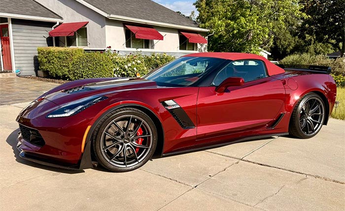 Corvettes for Sale: Modded Spice Red 2016 Corvette Z06/Z07 Convertible with a 7-Speed Manual