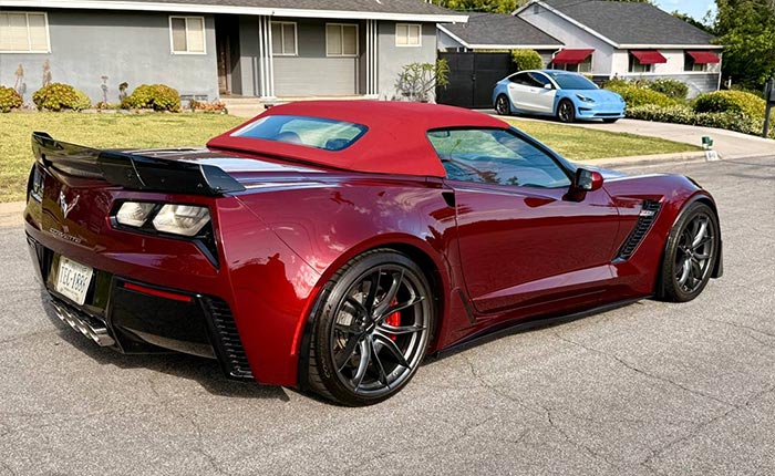 Corvettes for Sale: Modded Spice Red 2016 Corvette Z06/Z07 Convertible with a 7-Speed Manual