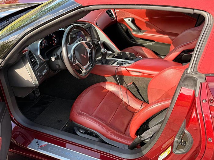 Corvettes for Sale: Modded Spice Red 2016 Corvette Z06/Z07 Convertible with a 7-Speed Manual