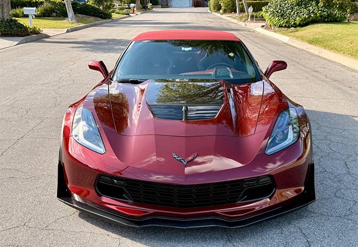 Corvettes for Sale: Modded Spice Red 2016 Corvette Z06/Z07 Convertible with a 7-Speed Manual