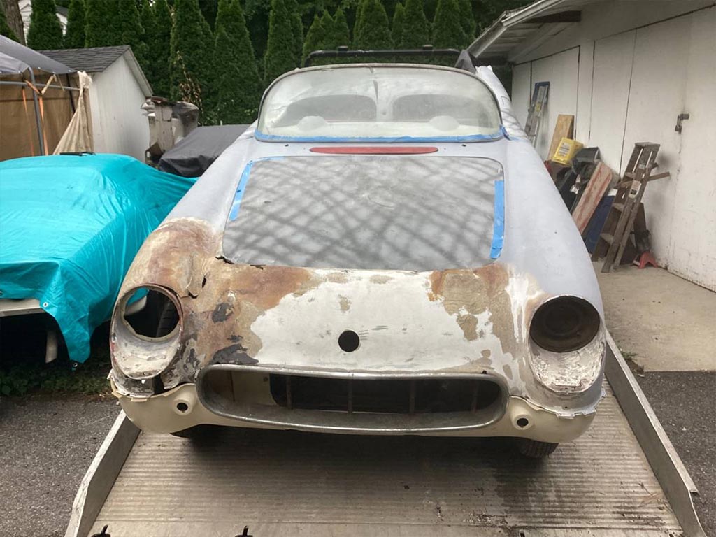 Corvettes for Sale: 1954 Corvette Project Car Offered on Craigslist
