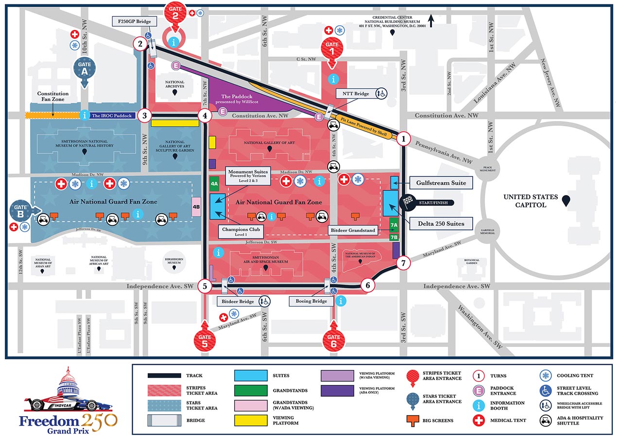 Freedom 250 Grand Prix Track Map