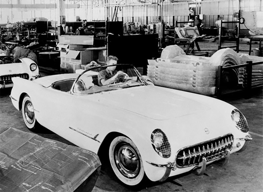 1953 Corvette on the Flint Assembly Line