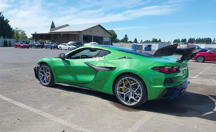 [ACCIDENT] 2026 Corvette ZR1 with 881 Miles Spotted at an Insurance Auction Facility