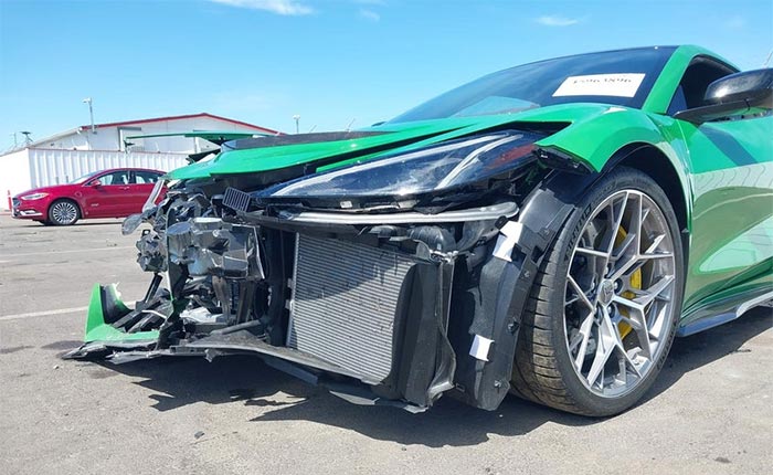 [ACCIDENT] 2026 Corvette ZR1 with 881 Miles Spotted at an Insurance Auction Facility