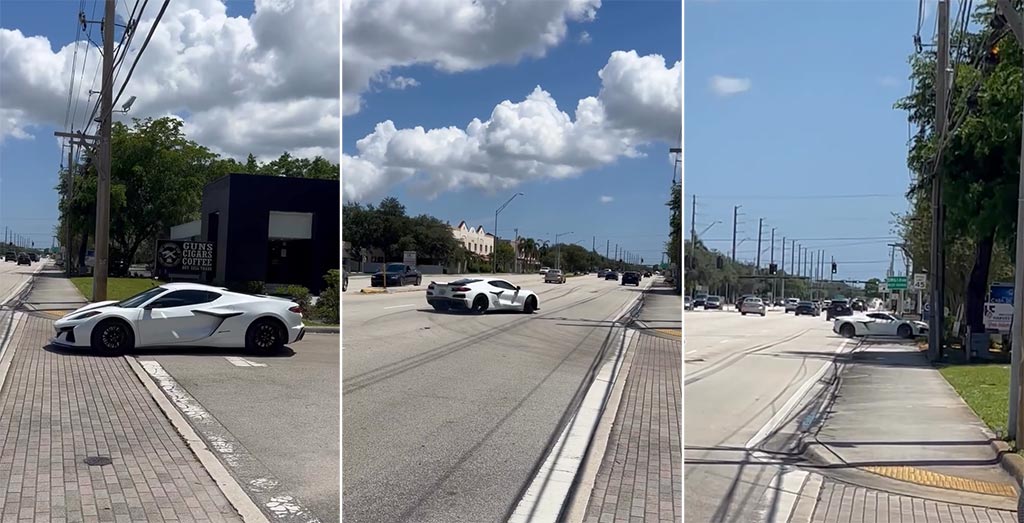 [VIDEO] C8 Corvette Z06 Crashes After Making a Fast Exit at Miami's Cars and Coffee