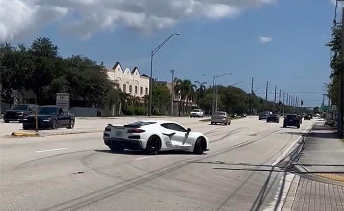 [VIDEO] C8 Corvette Z06 Crashes After Making a Fast Exit at Miami's Cars and Coffee