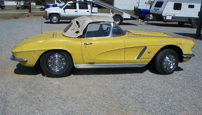 Corvettes for Sale: 1962 Corvette 4-Speed Project on BaT at No Reserve
