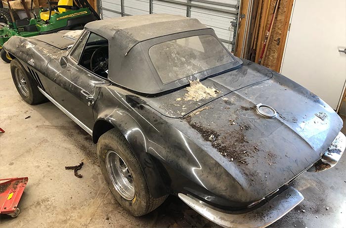 Corvettes for Sale: 1966 Corvette Convertible Project Car on Bring a Trailer