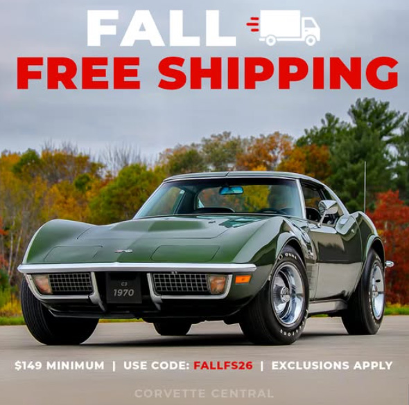 Get Your Corvette Ready for Fall with Free Shipping from Corvette Central