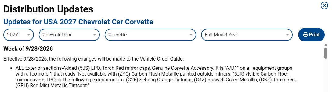 Chevrolet Introduces This New Dealer Installed Option for 2027 Corvettes