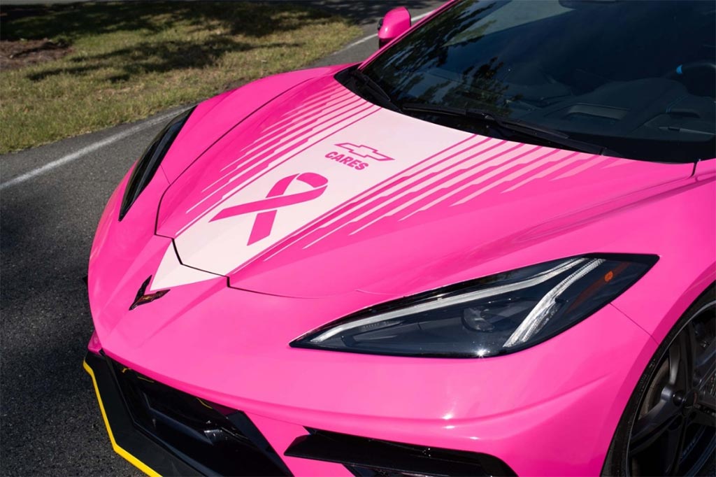Pink C8 Corvette Pace Car Returns to NASCAR for 'Making Strides Against Breast Cancer' Campaign