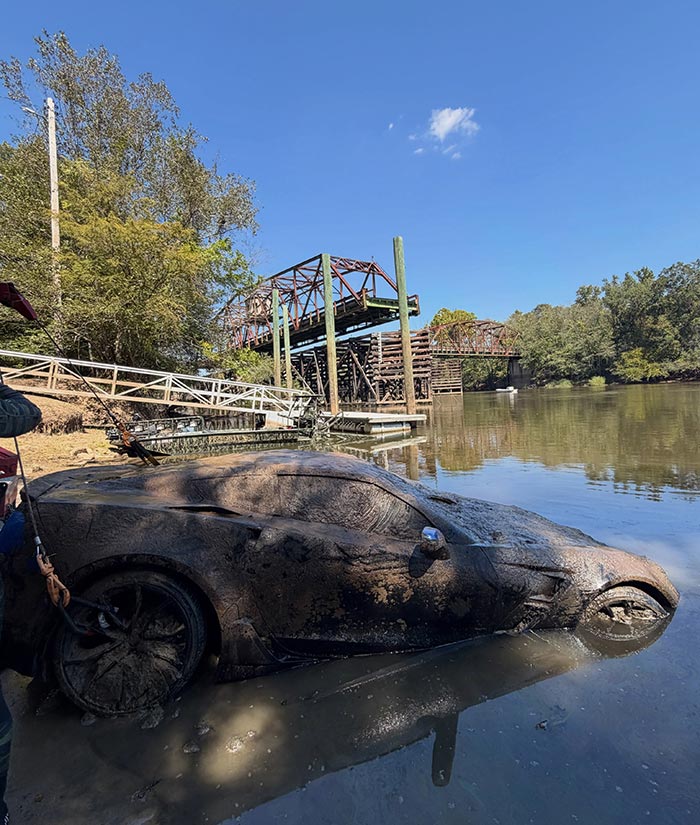 Stolen C7 Grand Sport Pulled from a Watery Grave by Divers