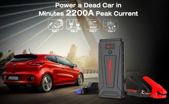 [AMAZON] Save 50% on the TOPVISION 2200a Peak 21800mAh Portable Car Power Pack