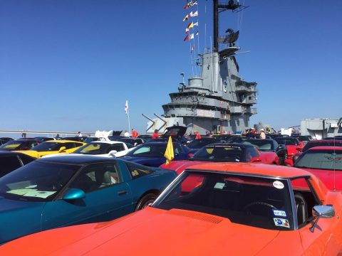 Join the NCM’s 1962 ‘Sinkhole’ Corvette for the Final Car Show on the Deck of the USS Lexington