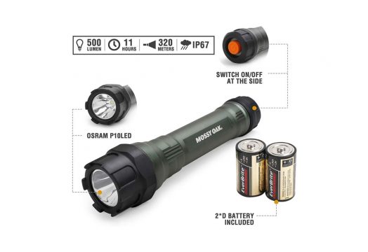 [AMAZON] Save 60% on the Mossy Oak 500 Lumens Tactical Flashlight Now Just $7