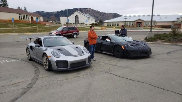 [SPIED] Prototype C8 Corvette Z06 Testing with a Porsche 911 GT2 RS