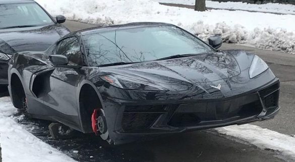 [STOLEN] Someone Stole the Wheels Off A New 2020 Corvette in Detroit