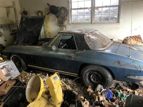 Corvettes for Sale: Barn Find 1965 Corvette Fuelie Buried Under a Mountain of Trash is Rescued