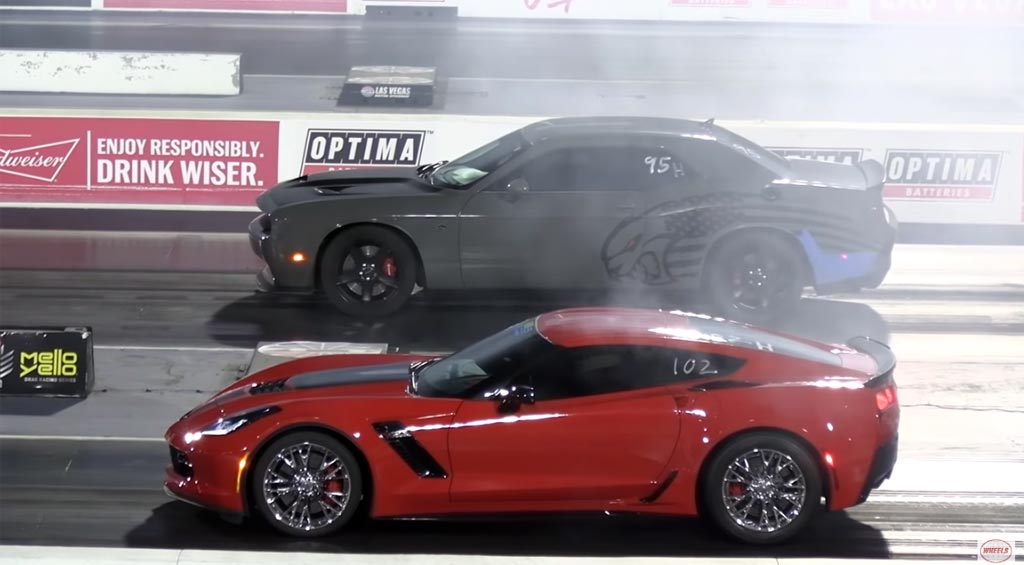 VIDEO] C7 Corvette Z06 vs Hellcat and Audi RS6 at the Drag Strip - Corvette:  Sales, News &amp; Lifestyle