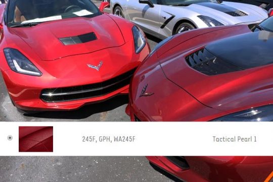 Touch-Up Color Chip Provides First Look at the New Red Mist Exterior for 2021 Corvettes