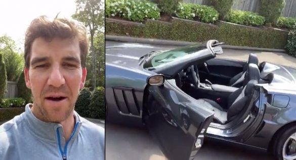 [VIDEO] Eli Manning Offering His Super Bowl MVP 2011 Corvette for the Coronavirus ALL IN Challenge
