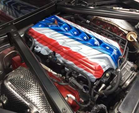 [PICS] Owner Gives His 2020 Corvette&rsquo;s Engine Cover a Patriotic Makeover